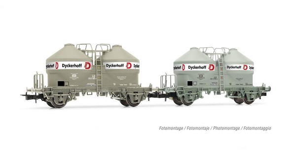 Rivarossi HR6591, 2Tlg. Set Silowagen Dyckerhoff, Db, Neu & Ovp, H0-image