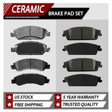 8pcs Front & Rear Ceramic Brake Pads For Chevy Suburban GMC Yukon Escalade