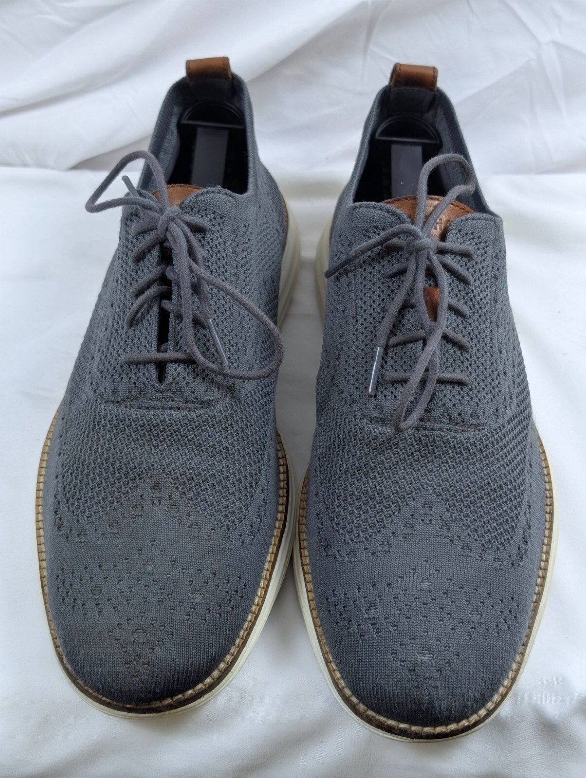 SAOLA Sneakers Oxford Cole Haan uomo 11M OriginalGrand punta alare grigio maglia suola gomma