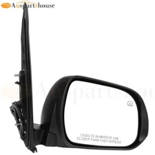 Passenger Side Mirror Power Heated Smooth Black for 2011-2017 Toyota SIENNA