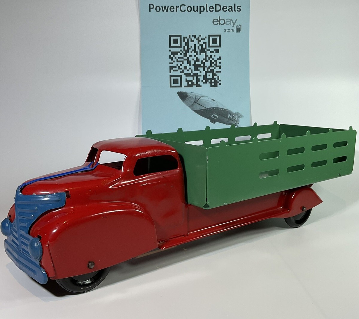 【新品】marx toys HEAVY GAUGE STEEL TRUCKS Vintage Marx Lumar Tin Metal Pressed Steel Red & Gray Dump