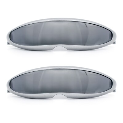 Color Mirror Lens Monolens Cyclops Robotic Futuristic Narrow Punk Sunglasses