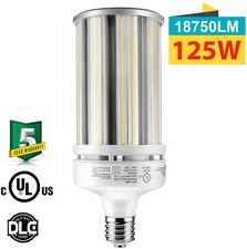 125W LED Corn Cob Bulb Retrofit 400W MH Warehouse Highbay Light E39 6000K UL&DLC