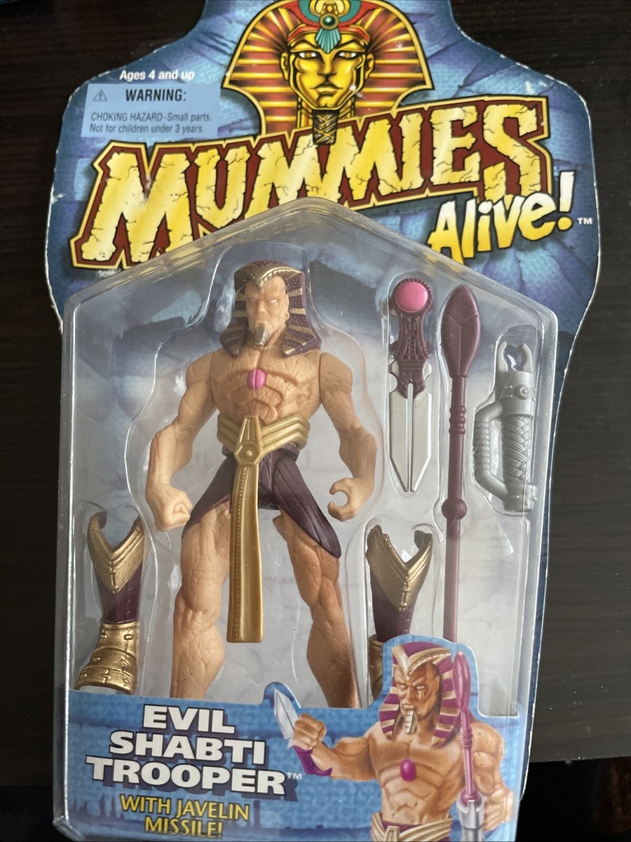 Mummies Alive Evil Shabti Trooper with javelin missile!- Toy