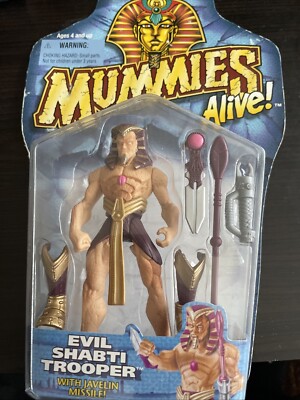 Mummies Alive Evil Shabti Trooper with javelin missile!- Toy