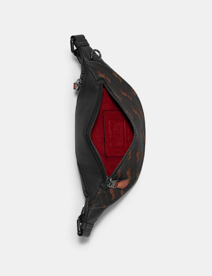 coach warren mini belt bag with horse and carriage