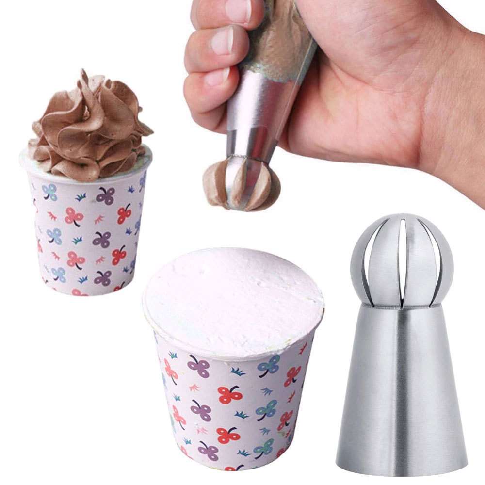 YZROHYI 5 Pezzi Beccucci Sac A Poche Grandi,Punte Sac A Poche Decora, Beccucci In Acciaio Inox,Decorazione Torte Set,Piping Tip Riutilizzabile,Cake Decoration Nozzles,Beccucci Per Pasticceria