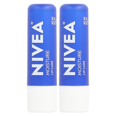 NIVEA Moisture, Lip Care Dual Pack, 2 Count