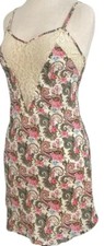 Victoria Secret Vintage Intimate Nightgown Paisley Floral Lace Gold label Size S
