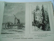 Gravure 1877 - Le Mousquet à ballon employé par les Prussiens