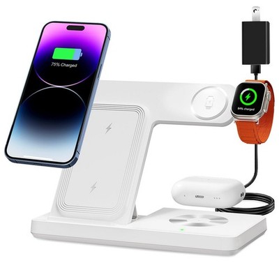Wireless Charger, 3 in 1 Charging Station for Multi Devices, Charging Stand D...