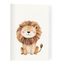 Baby Photo Album 4x6, Cute Watercolor Safari Animal Lion Newborn Kids Photo A...