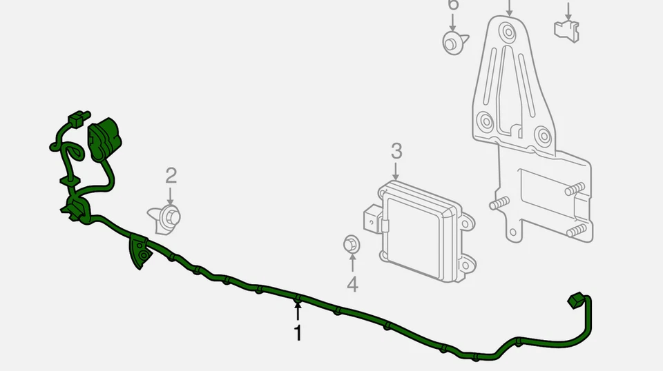 Arnés de cableado sensor alarma objeto delantero genuino GM 84660134 Foto 2 de 4