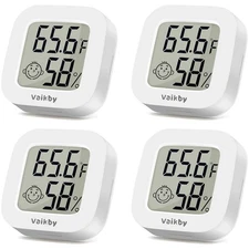 Vaikby Indoor Thermometer 4Pack, Humidity Gauge Meter Digital Hygrometer Room...