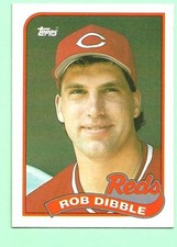 (1) ROB DIBBLE  1989 TOPPS  # 264  REDS  ROOKIE NM CARD (N5895). rookie card picture