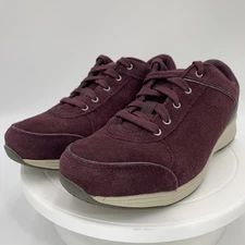 Easy Spirit Tourride Women's 8W Leather Burgundy Purple Comfort Shoes Free Ship