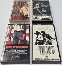 Bruce Springsteen Cassette Tape Lot: Born U.S.A.  Born Run  Lucky Town  Live