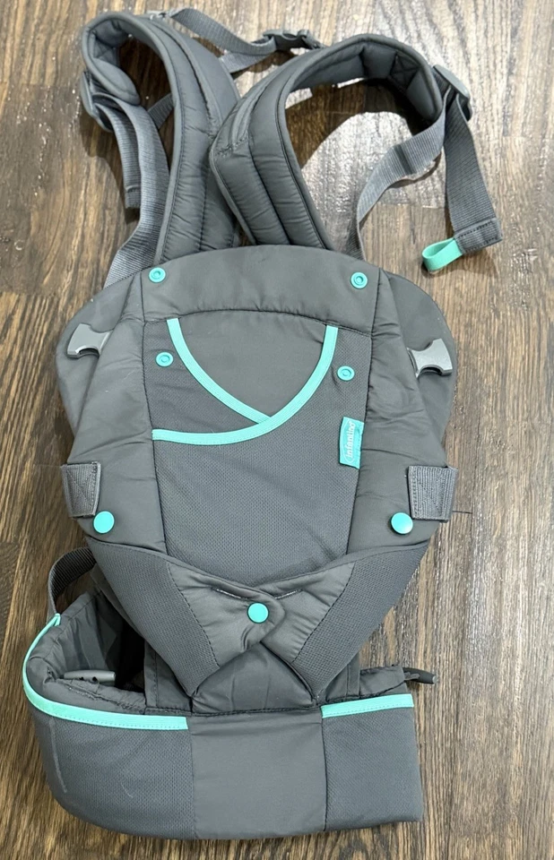 Infantino Carry On Active Multi-Pocket Baby Carrier, 4-Positions, 8-40lbs, Gray - Image 2 of 4