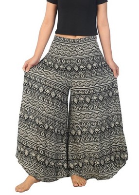 Lannaclothesdesign Palazzo Pants For Women Wide Leg Boho Harem Yoga Pants S M L