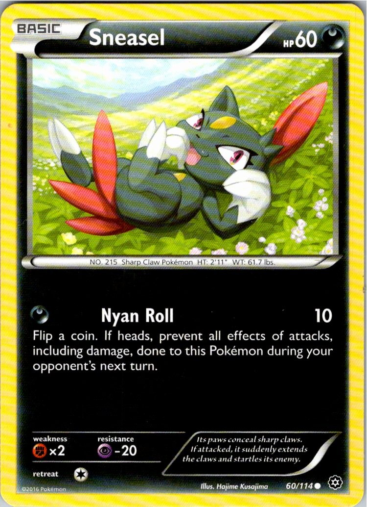 Sneasel 60/114 C Steam Siege Pokemon NM