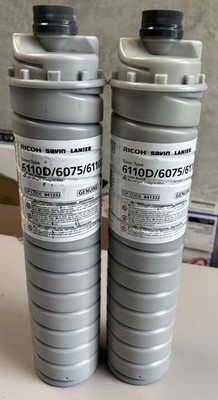 2 pk Ricoh Genuine 841332 Type 6110D Black Toner OEM 885400 MP 6503 7503 9003 SP