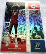 2019-20 Donruss Optic Basketball Moses Malone 76ers Winner Stays Silver Prizm 13