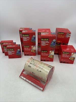 15 Rolls Scotch 845 Book Tape Variety Bundle - 1.5'' 2'' 3'' 4'' 6'' Widths - NEW