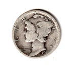 1917 S mercury dime good