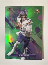 J.J. McCarthy 29/75 Green and Purple Color Match, 2025 Topps Finest #61 Vkings