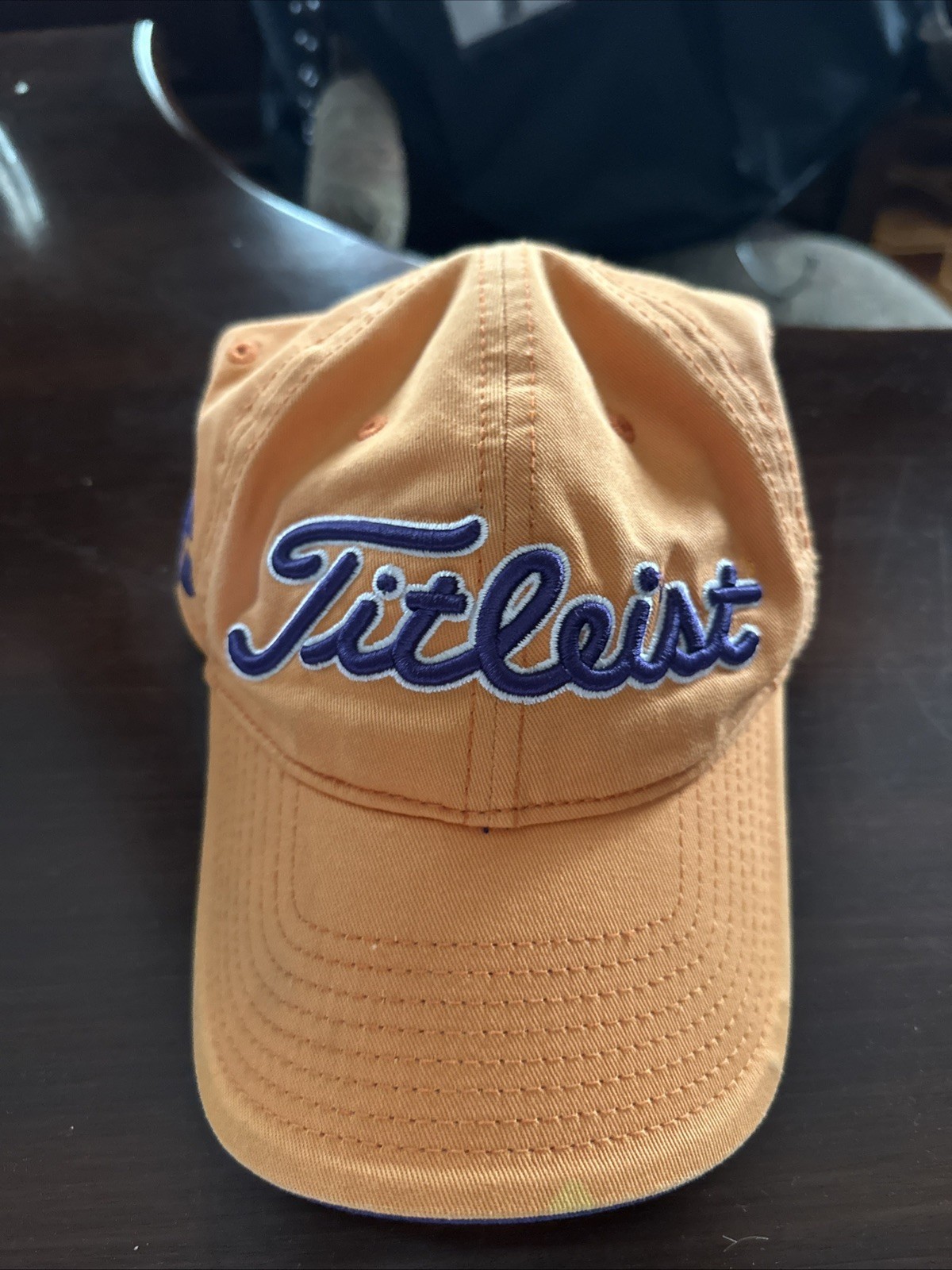 Titleist Hat Golf Cap Adjustable Strapback Orange… - image 1
