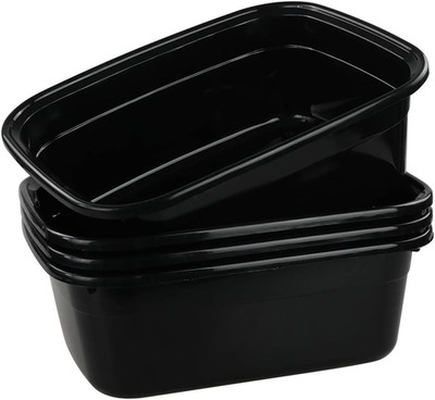 Pekky Plastic Dish Pan, Black Washing Basin, 14 Quart, 4-Pack