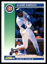 Andre Dawson 1992 Score #75 Chicago Cubs MLB READ FREE SHIPPING AutographDen