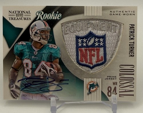 2009 Panini National Treasures Patrick Turner 1/1 Shield Patch Auto