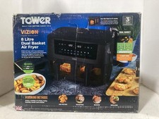 Tower VIZION 8L Dual Basket Air Fryer T17151 – Black – RRP £120