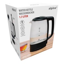 Alpina Wasserkocher 1.7L - Wasserkocher 2200W - Edelstahl - 360° drehbar