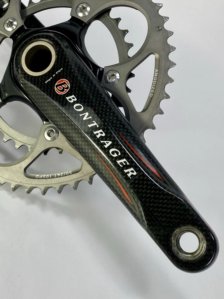 Кривошипная система Bontrager Race Lite X из углеродного волокна двойная дорожная 175 мм гига-труба 53/39 - Изображение 2 из 4