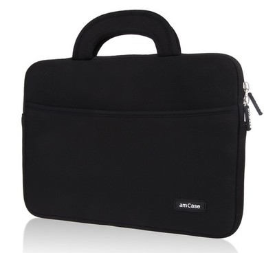 amCase Chromebook Case 11.612 Inch Neoprene Travel Sleeve Handle Black