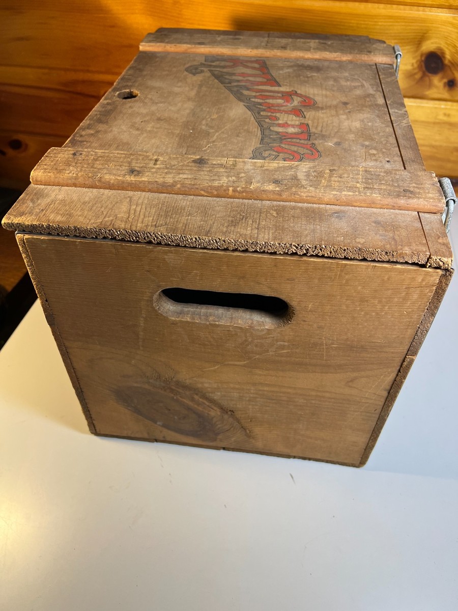 Vintage KINDLING Wood Wooden Chest Crate Gideon Anderson Missouri