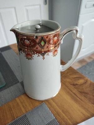 Antike S.Johnson Ltd. Burslem Britannia Keramik Kanne mit Deckel