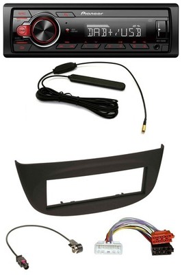 Pioneer MP3 DAB 1DIN AUX USB Car Stereo for Renault Twingo 2015 onwards Black