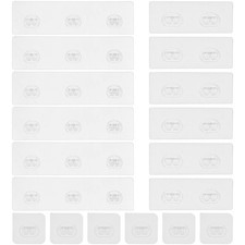18 Pack Shower Caddy Adhesive Replacement, Shower Shelf Strong Adhesive Hooks...