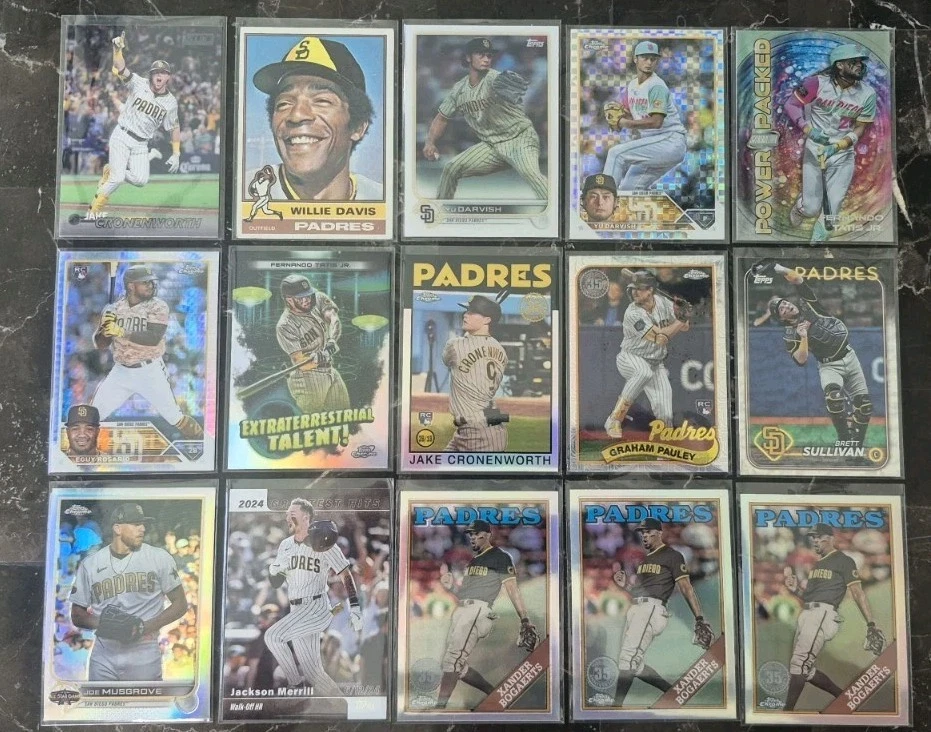 MLB San Diego Padres 365 Cartas Sueño Lote - #'d, Paralelos, Refractores, SSP y Más Foto 4 de 4