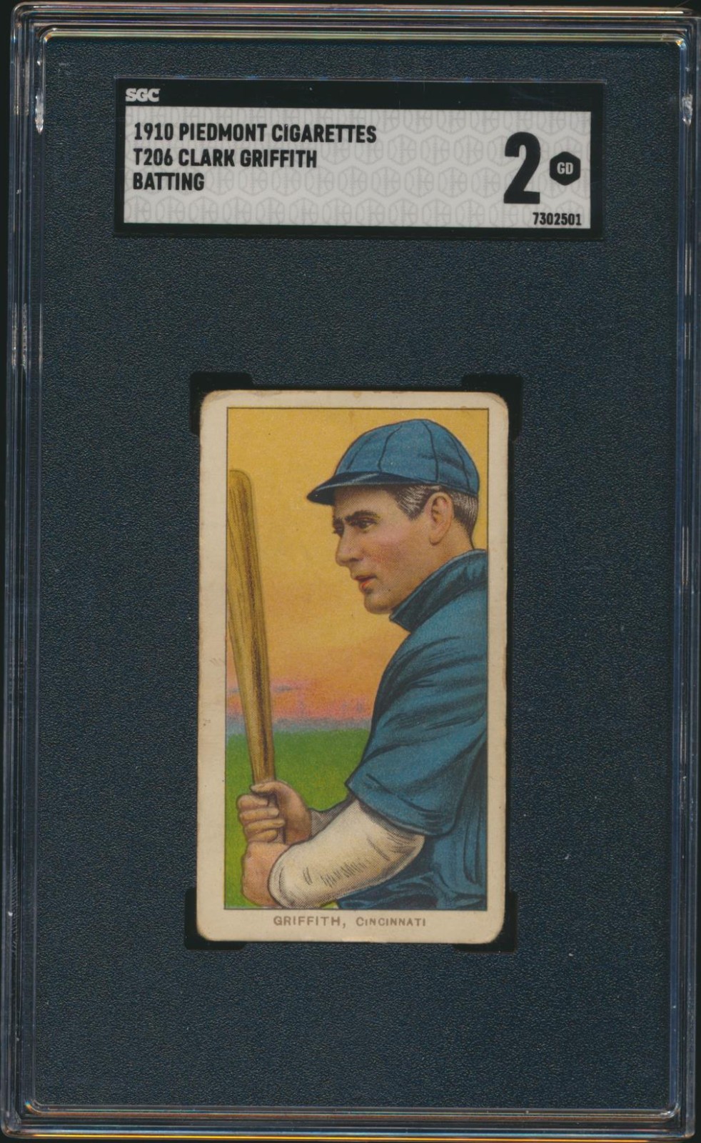 T206 Clark Griffith Batting Piedmont SGC 2