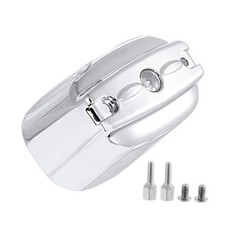 Chrome Aluminum Rear Brake Master Cylinder Cover For Harley 2000-2017 Softail