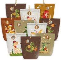 Adventskalender 24 PapiertüTen Dinosaurier Zum BefüLlen Selber Basteln