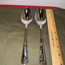 2 Large Spoons Cuisinart Richfield 18/10 Stainless Steel Flatware Discontinued