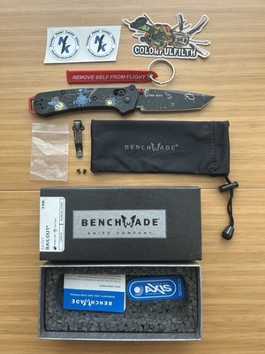 Benchmade ColorfulFilth x NK  Flame Out  Bailout - Ano Ti - Cerakote 3V #080