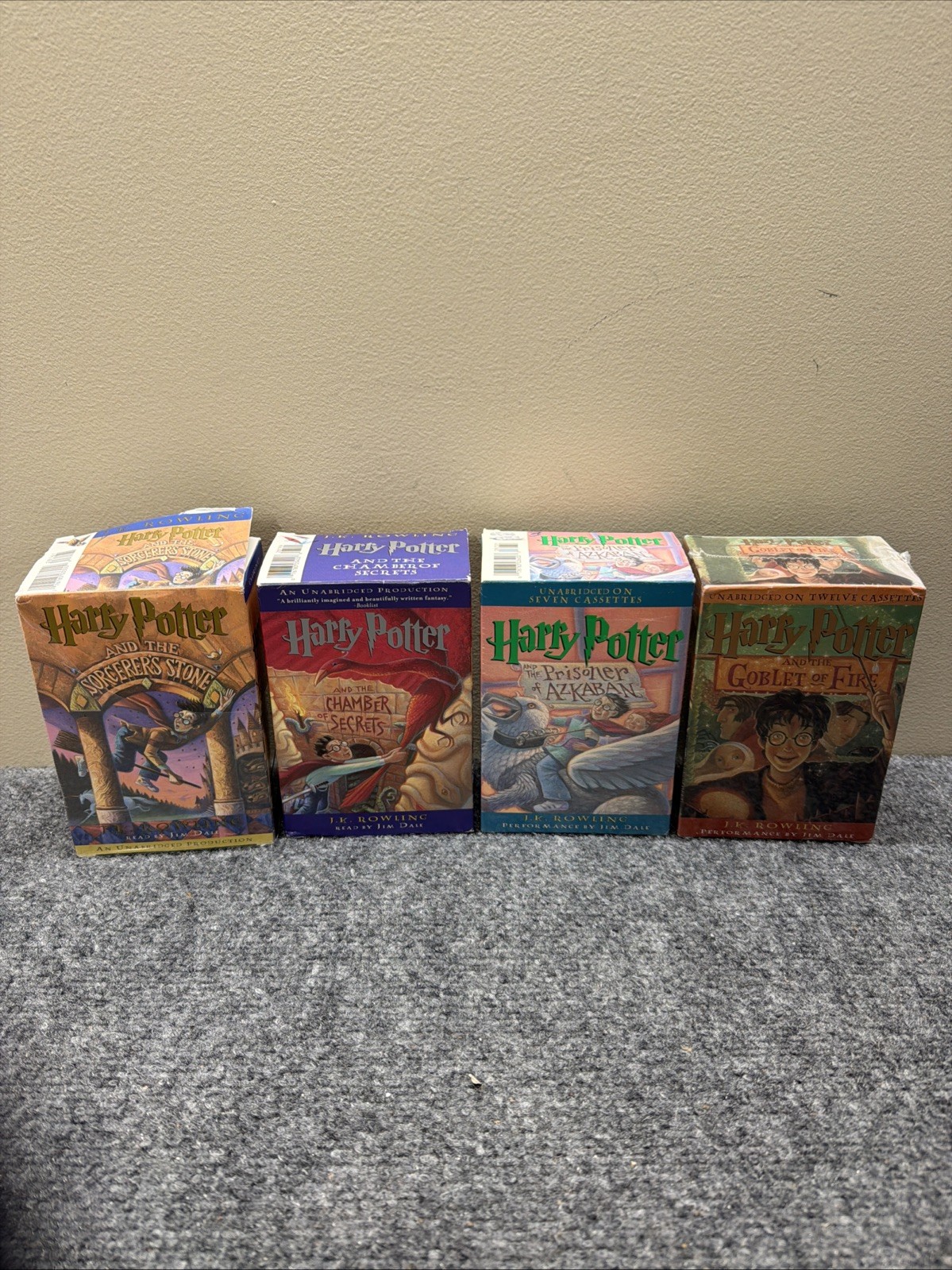 Harry Potter Audio cassette tapes lot Books 1-4 READ Sorcerer’s Chamber Prisoner