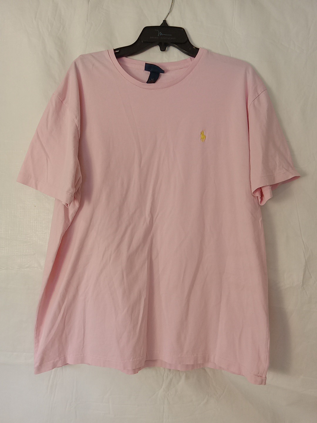 Polo Ralph Lauren maglietta rosa grande giallo pony A28