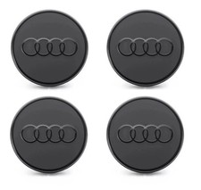 Audi Hubcap Set Center Caps Wheel Matte Black 85h071006a